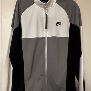 Nike Men Jacket M White Gray & Black